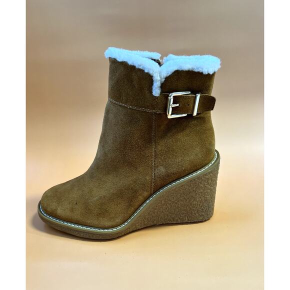 Franco Sarto L-Ulayna Booties Ankle Boot Nougat Brown Leather Women's Size 8 - Picture 5 of 8